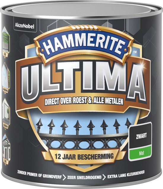 Hammerite - Ultima Mat - Zwart - 250 ML