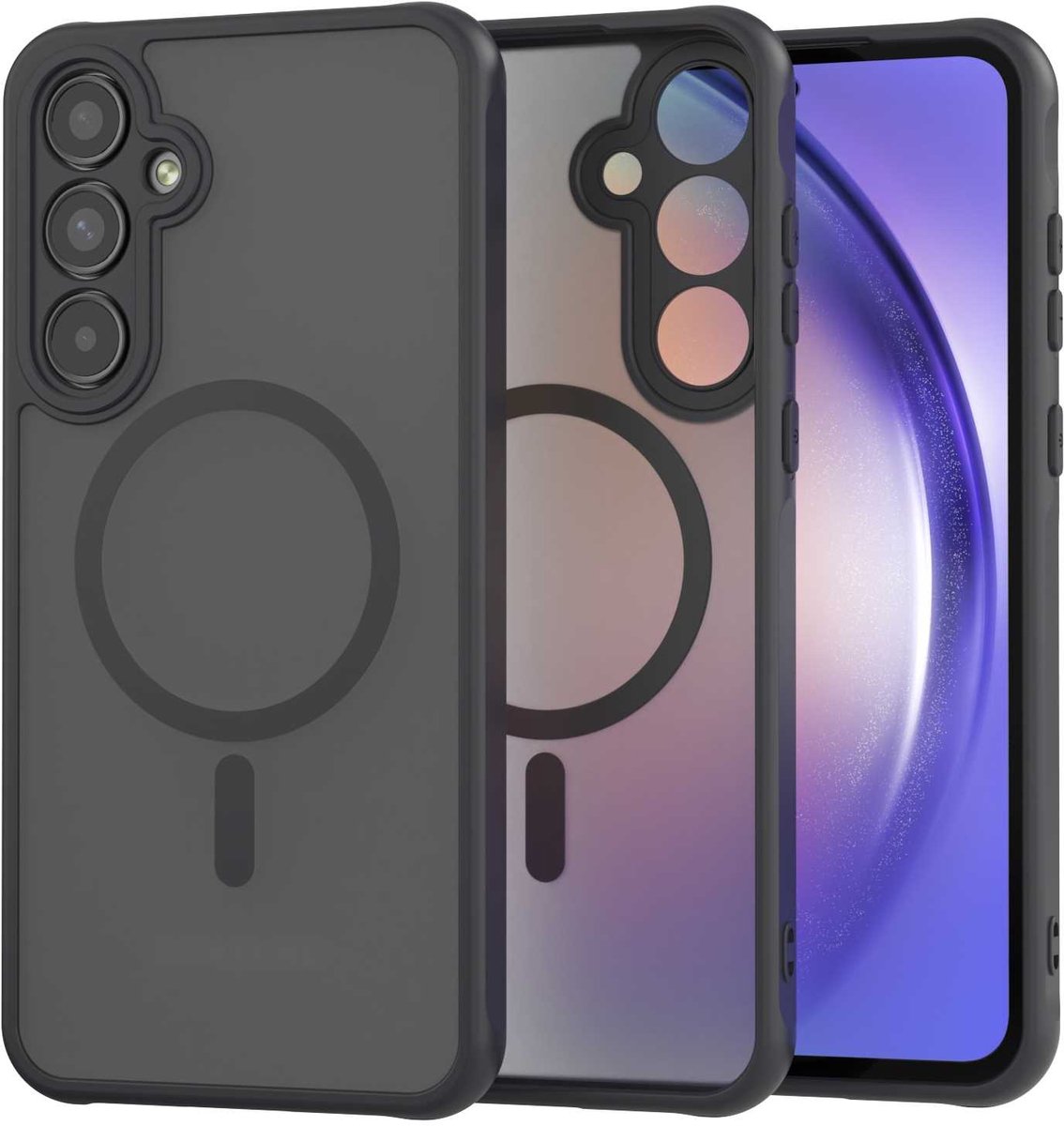 Spacecase Hybride Case Voor Samsung Galaxy A55 5G Zwart