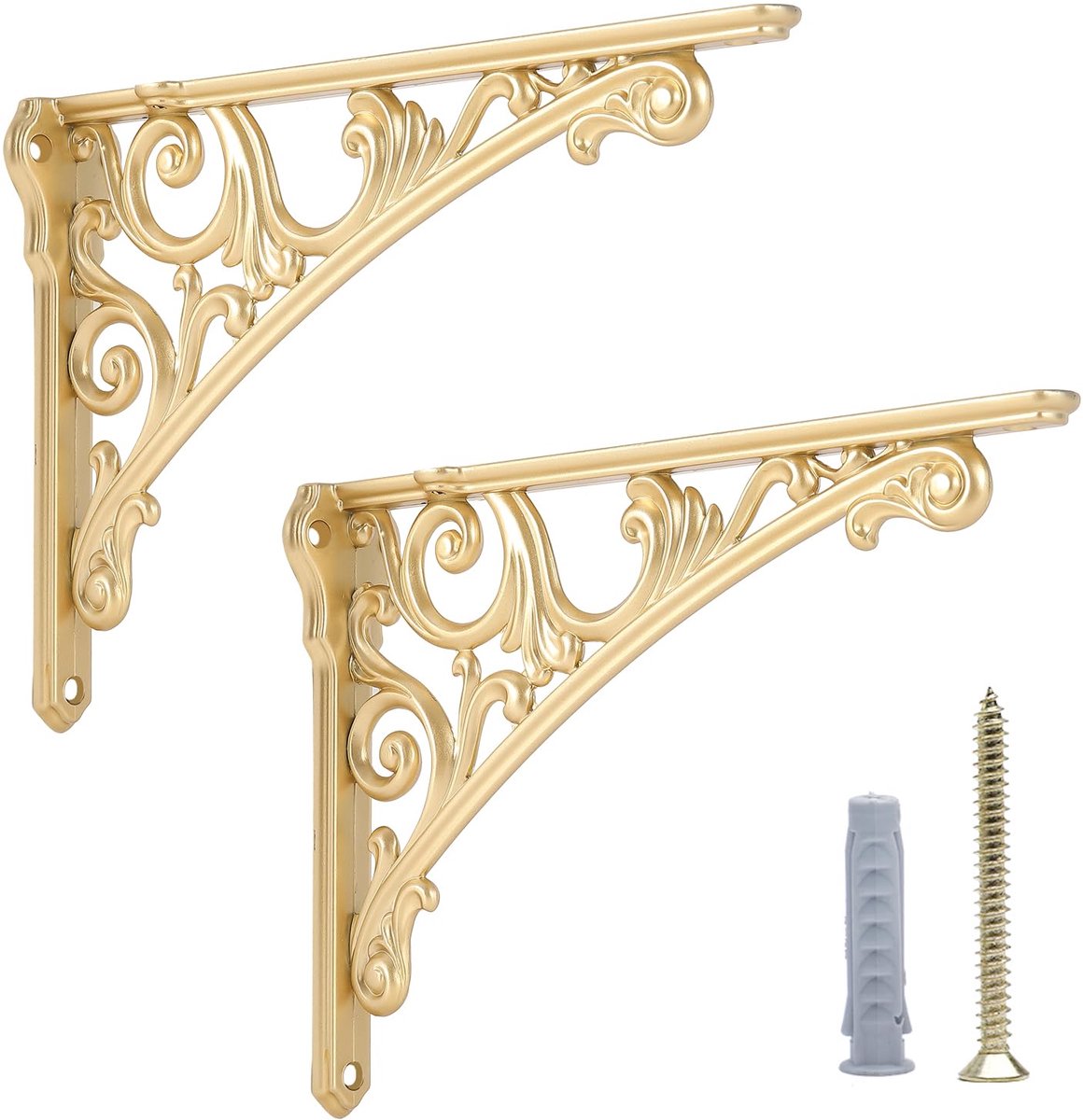 My Ninki ® Elegant Decoratieve Wandsteun Set van 2 voor Barokke Keuken en Huisinrichting