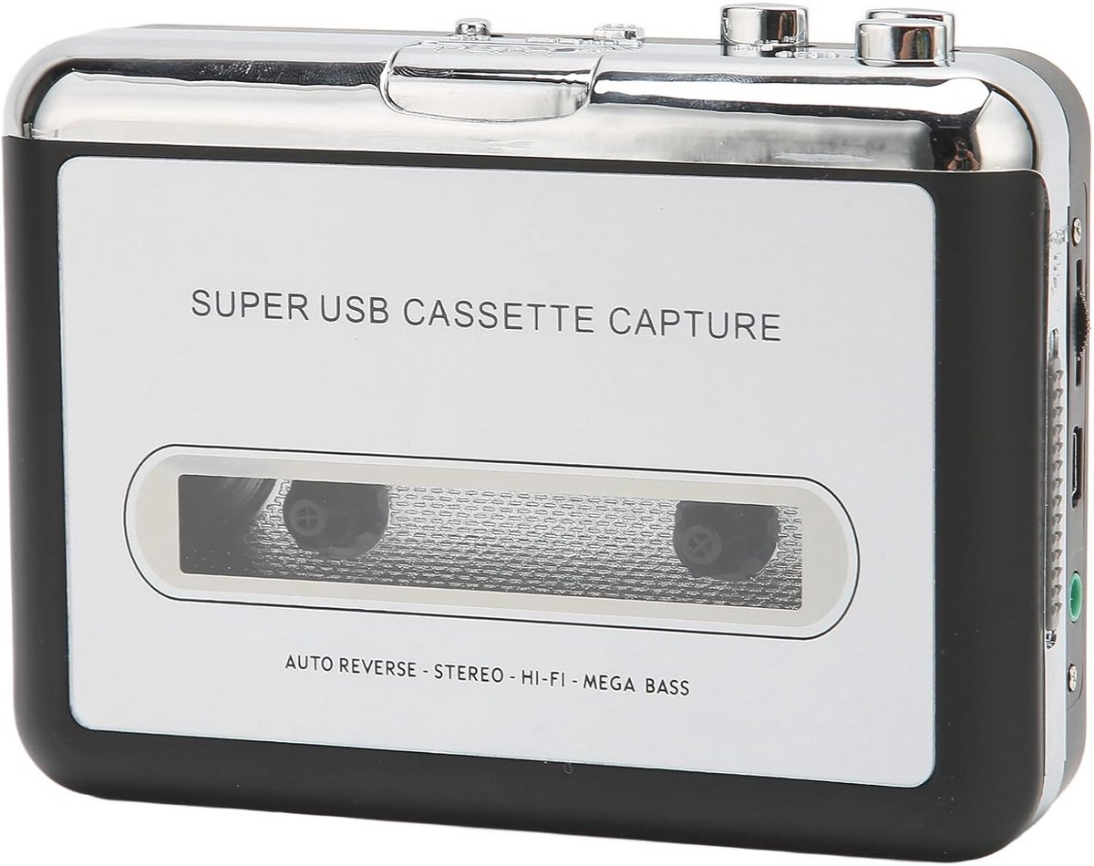Draagbare Cassettespeler en MP3 Converter – Compacte USB Cassettespeler voor Muziek van Band naar digitale MP3