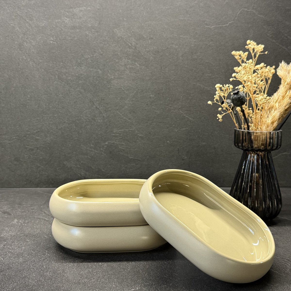 Porseleinen tapas schaal set van 3 - Beige
