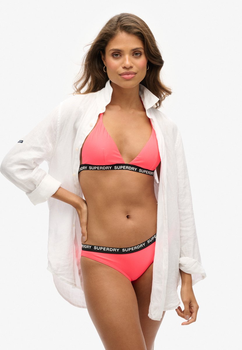 Superdry Klassiek elastisch bikinibroekje Dames Badpakken Roze