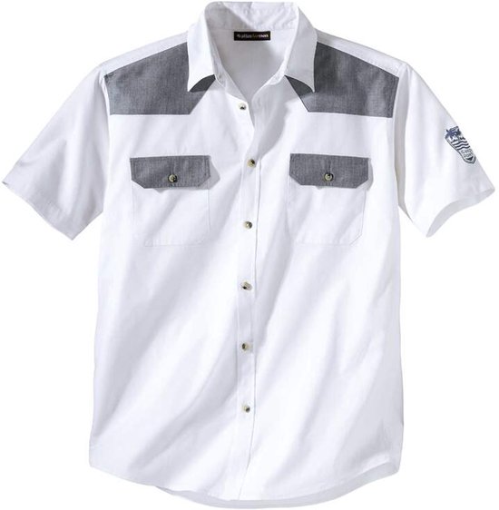 ATLAS FOR MEN - Lichtgewicht herenshirt - Korte mouw - Zomershirt - Verkrijgbaar in grote maten van M tot 5XL - XL