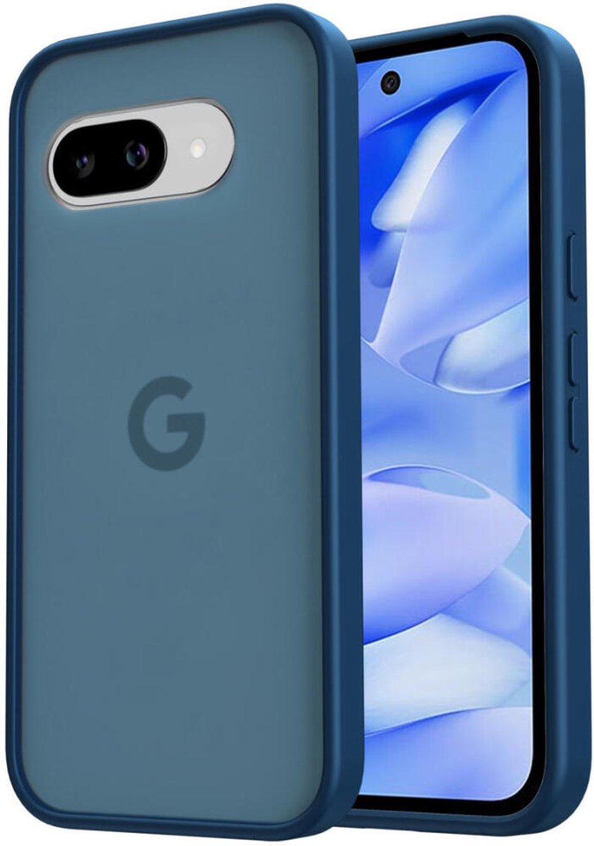 Hoesje Geschikt voor Google Pixel 9a - Matte Back Cover - Blauw
