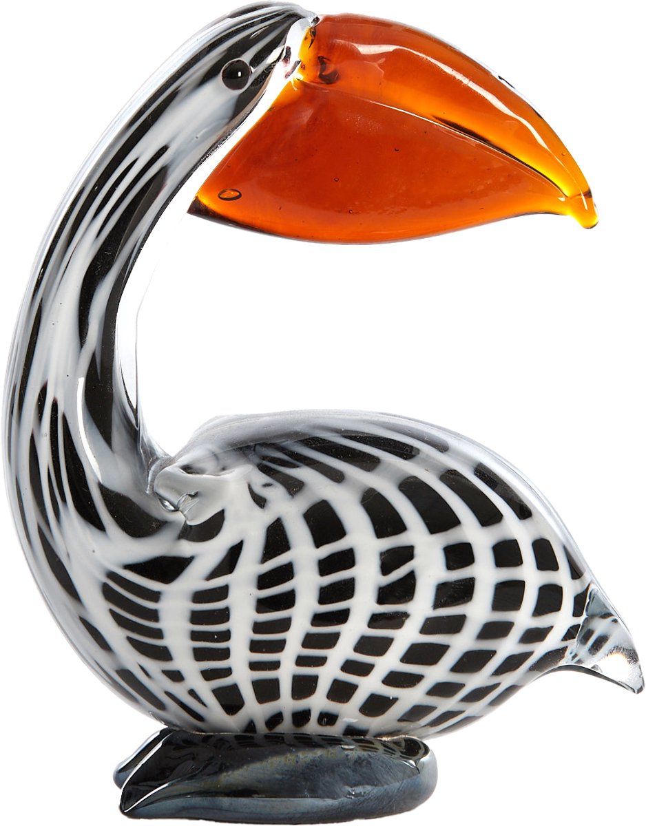 Ornament PELICAN - 13x7x16.5cm - Zwart