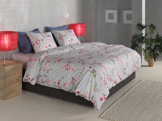 GULUZAI Kingsize dekbed beige, blauwe bloemen dekbed kingsize bed