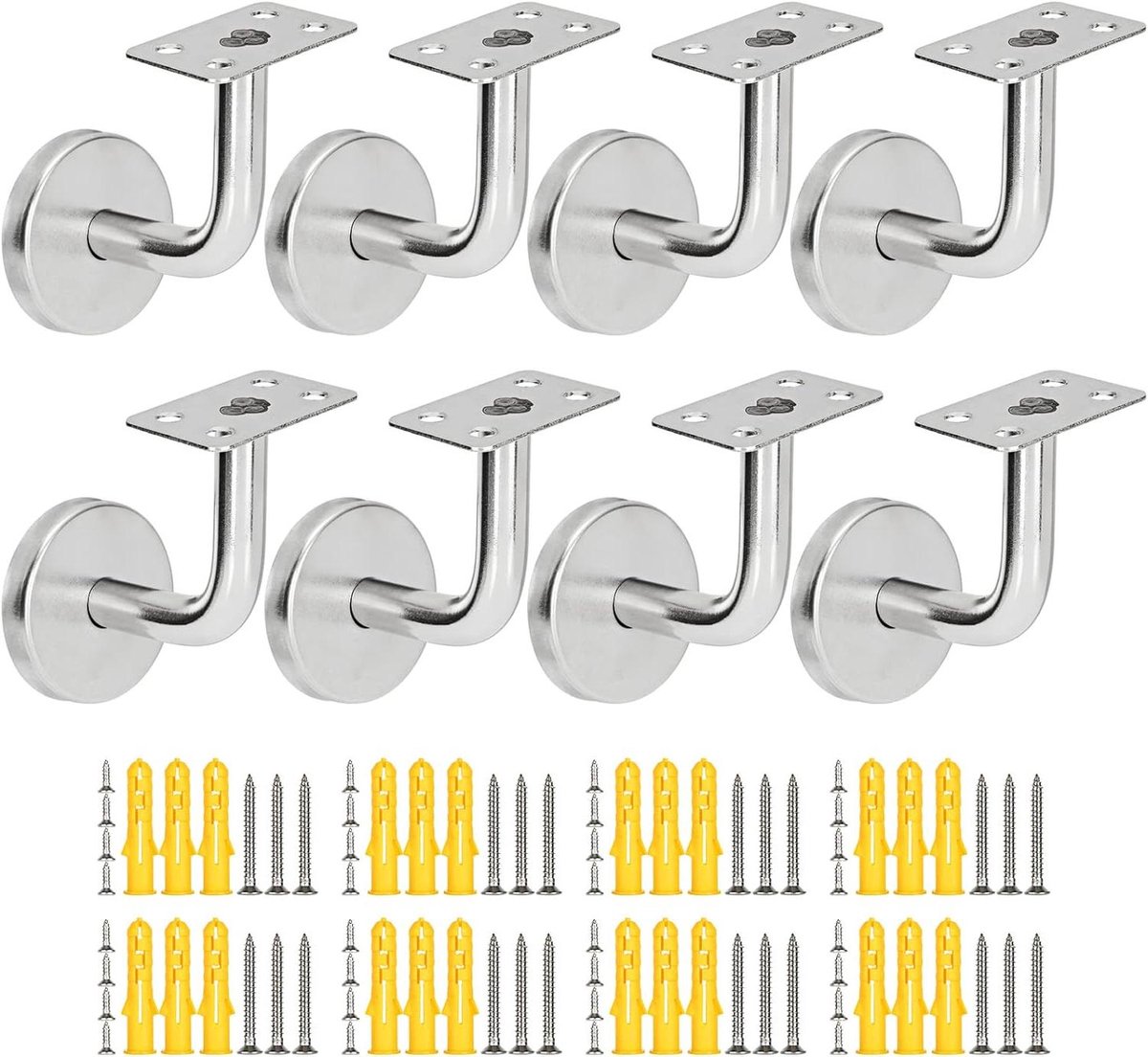 Trapleuningsbeugels - 8 STKS Heavy Duty leuningbeugels voor wandmontage