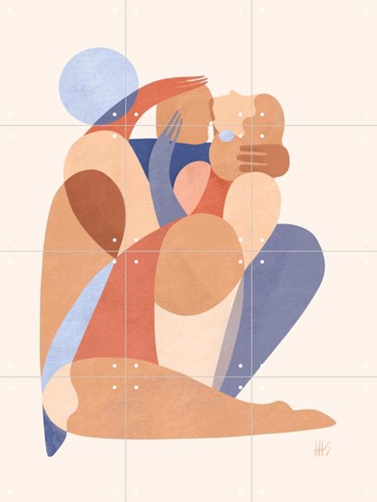 Foto: Ixxi your kisses so sweet the bees envied me maggie stephenson 60 x 80 cm gratis ophangtool grote wanddecoratie en posters illustraties 