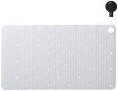 Sealskin Ribb - Antislip badmat 40x70 cm - Wit - inclusief zwarte haak