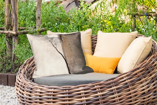 Buitenkussens - Tuin - Wabi sabi - Plant - Beige - 50x30 cm