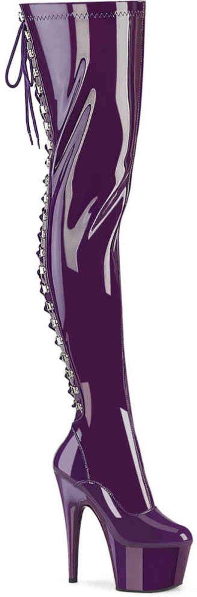 Pleaser ADORE-3063 Plateau overknee Laarzen 38 Shoes Paars