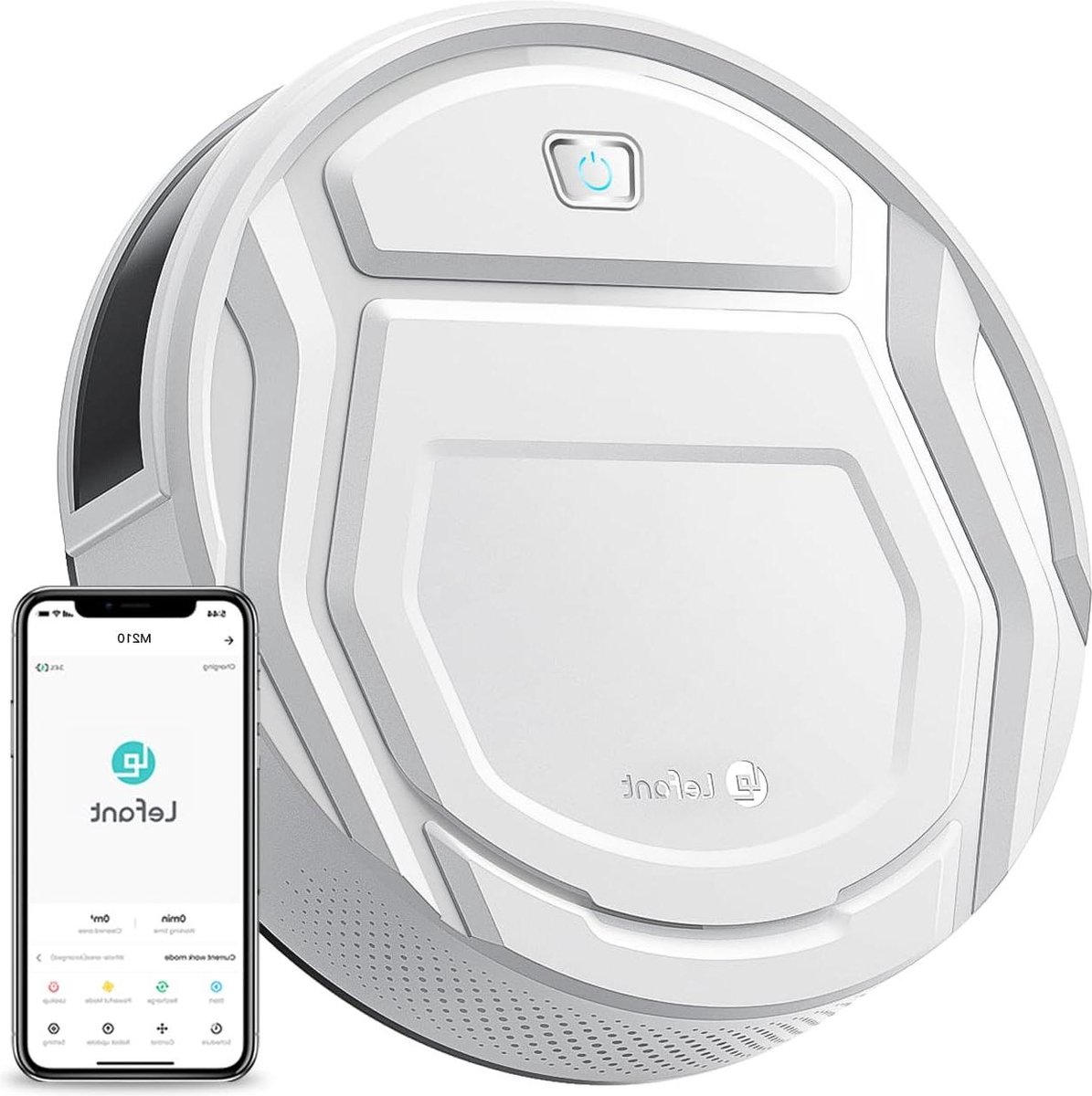 1800Pa Sterke Zuigkracht Robot Stofzuiger - Geavanceerde 6D-Botsingssensor - Compatibel met Alexa & Google Home - Reinigt Huisdierenhaar - Harde Vloer tot Laagpolig Tapijt