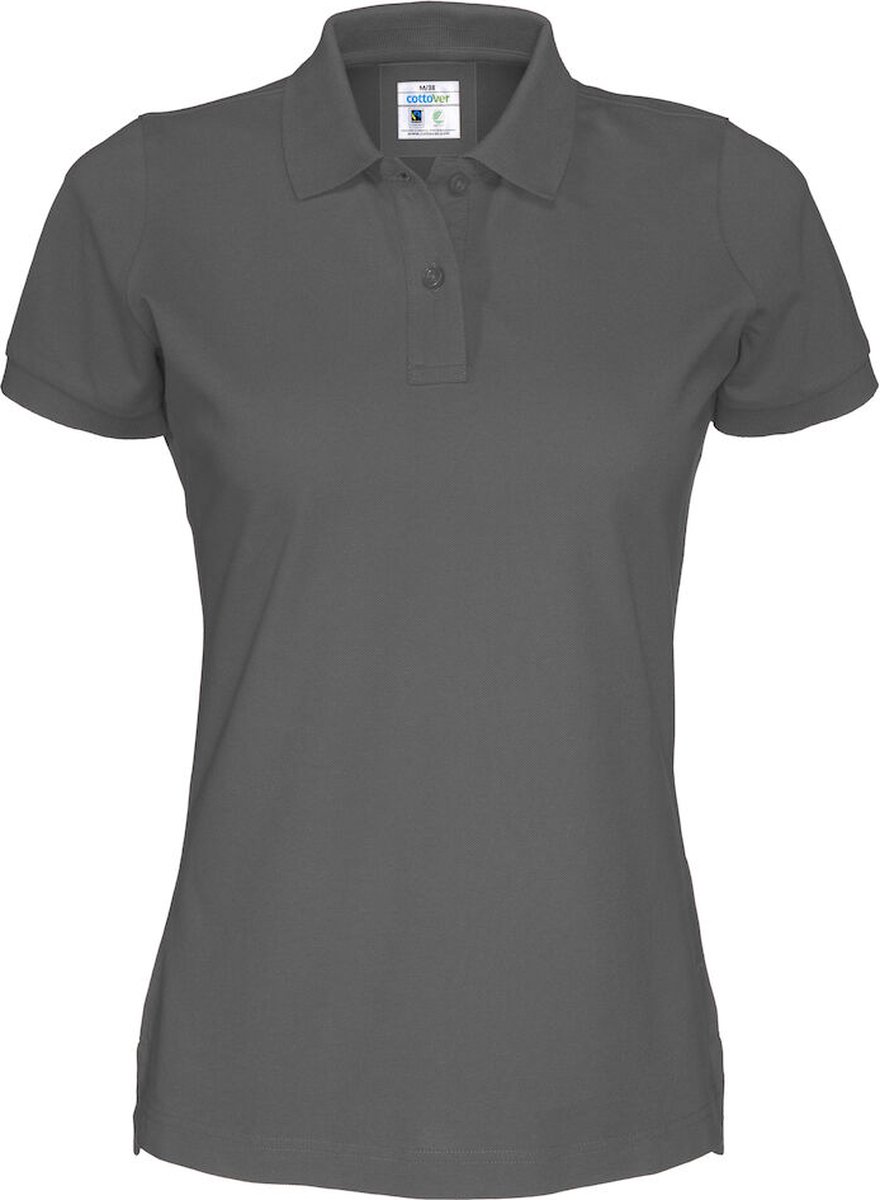 Cottover POLO PIQUE LADY - GOTS GECERTIFICEERD 141005 - Antraciet - 3XL