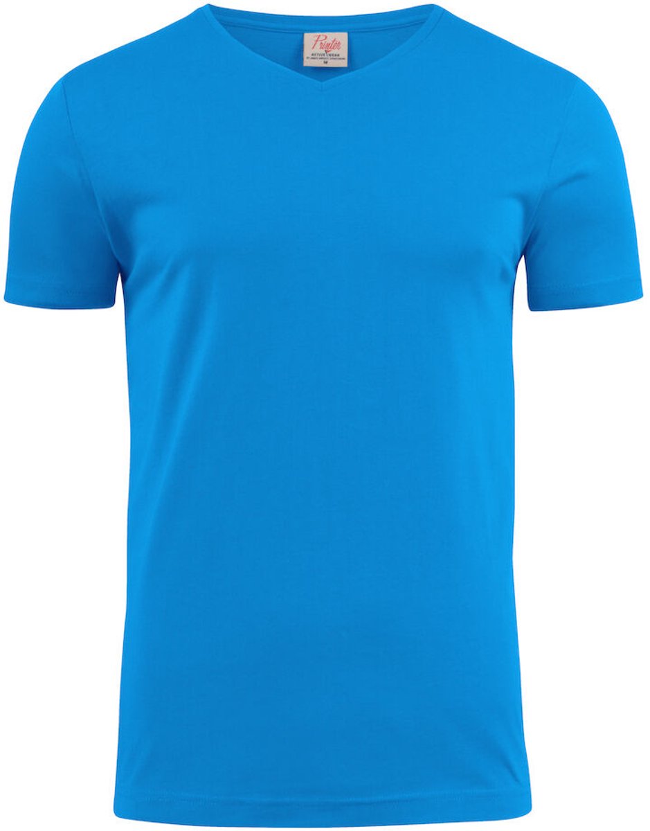 Printer T-shirt Heavy V-hals man 2264024 Oceaanblauw - maat 3XL