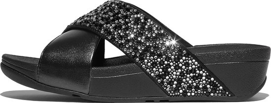 FitFlop Lulu Crystal - Dias Mix Metallic Cross NOIR - Taille 38
