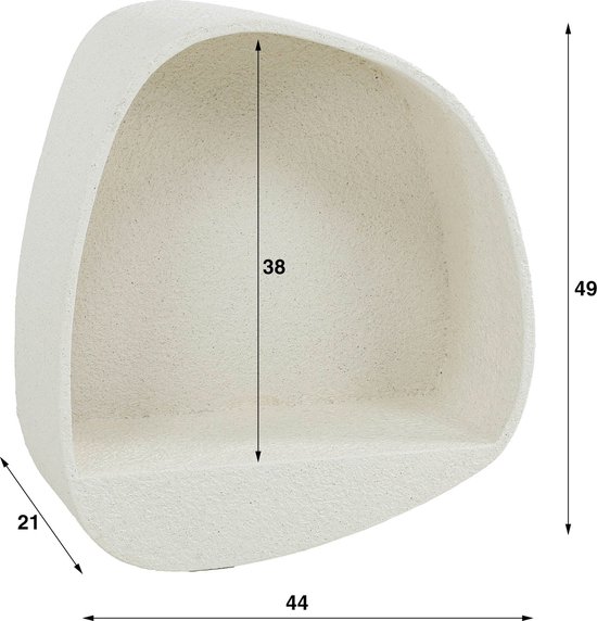 Etagère murale Dimehouse Zaya en composite de marbre organique - Marbre - Marbre - Industriel - 43 x 21 x 48 cm