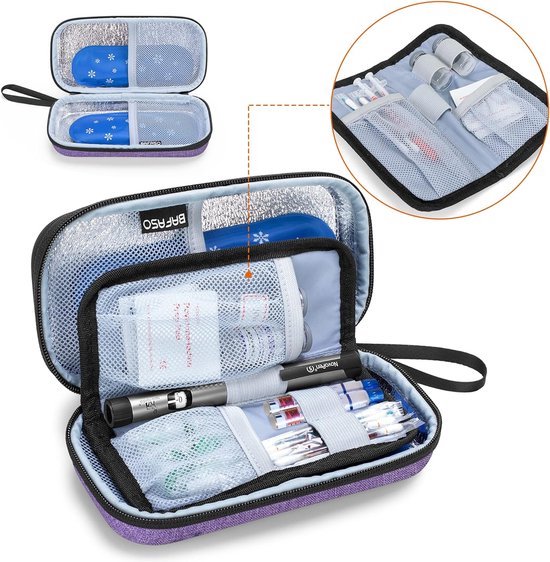 2 stuks Insulinepen tas, draagbaar etui voor insulinepen, diabetici-tas 2 stuks Insulinepen tas, draagbaar etui voor insulinepen, diabetici-tas