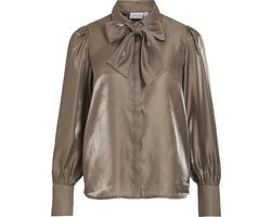 Vila Blouse Viklarina New L/s Bow Shirt/r/1 14102516 Falcon Dames Maat - W36