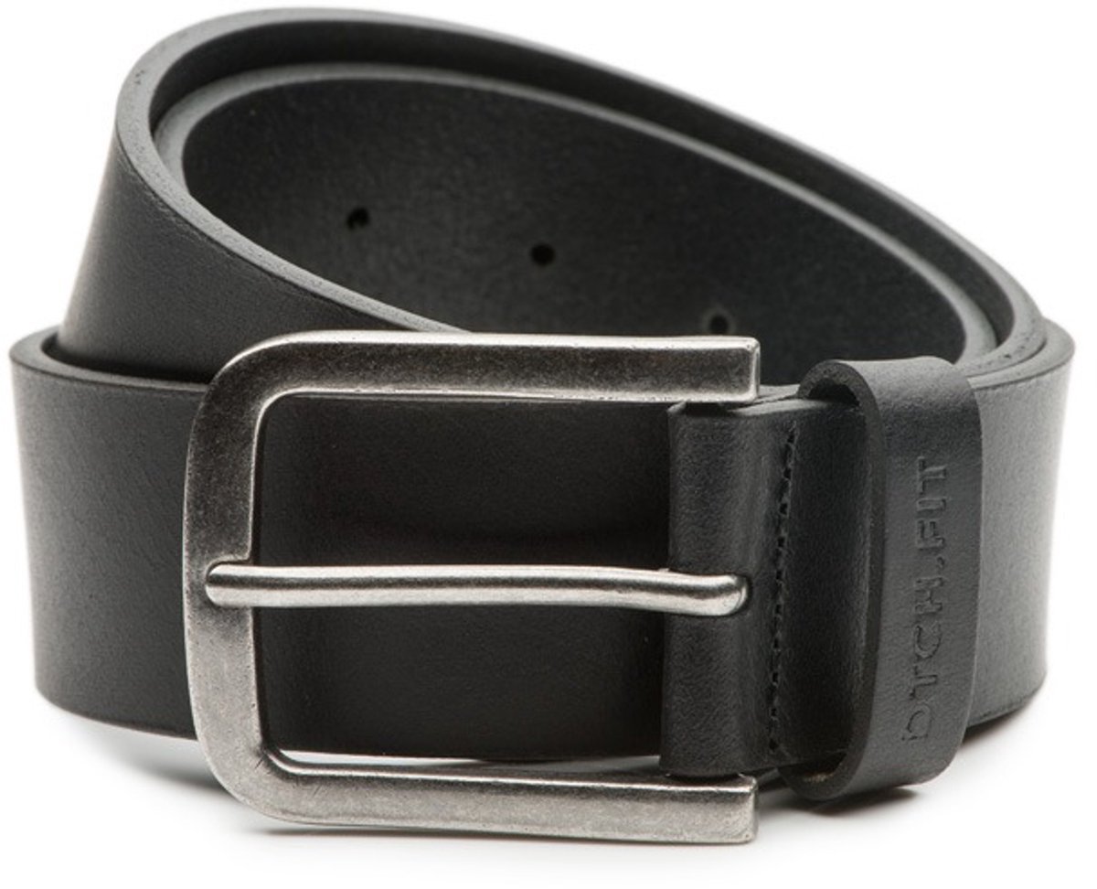 DTCH.FIT Herenriem Leer Mason - Riem Zwart - Jeans Broekriem - Riemmaat 105cm - Totale lengte 120cm