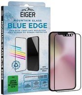 Eiger Mountain Blue Edge Screen Protector Geschikt voor Apple iPhone 16e / 14 / 13 - Anti-Blue Light - 9H Tempered Glass - Case Friendly - Gerecycled Glas - Anti-Reflectie