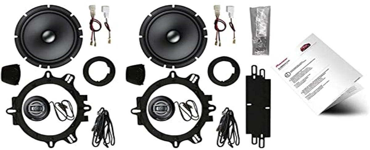 Pioneer TS-FIAT-DUCATO 2-weg componentenluidspreker (350 W), 16,5 cm, luidsprekersysteem voor FIAT Ducato (model X250 - X290), continu uitgangsvermogen 80W, zwart