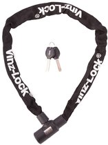 VINZ Ventoux Fietsslot / Kettingslot | 90cm lang | Lichtgewicht 650 gram | Gehard Stalen 6mm Schakels | Easyclick | Nylon Bescherm Hoes