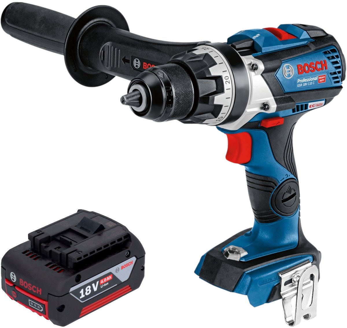 Bosch GSR 18V-110 C Accuboormachine 18V 110Nm Brushless Solo ( 06019G0108 ) - zonder accu, zonder oplader