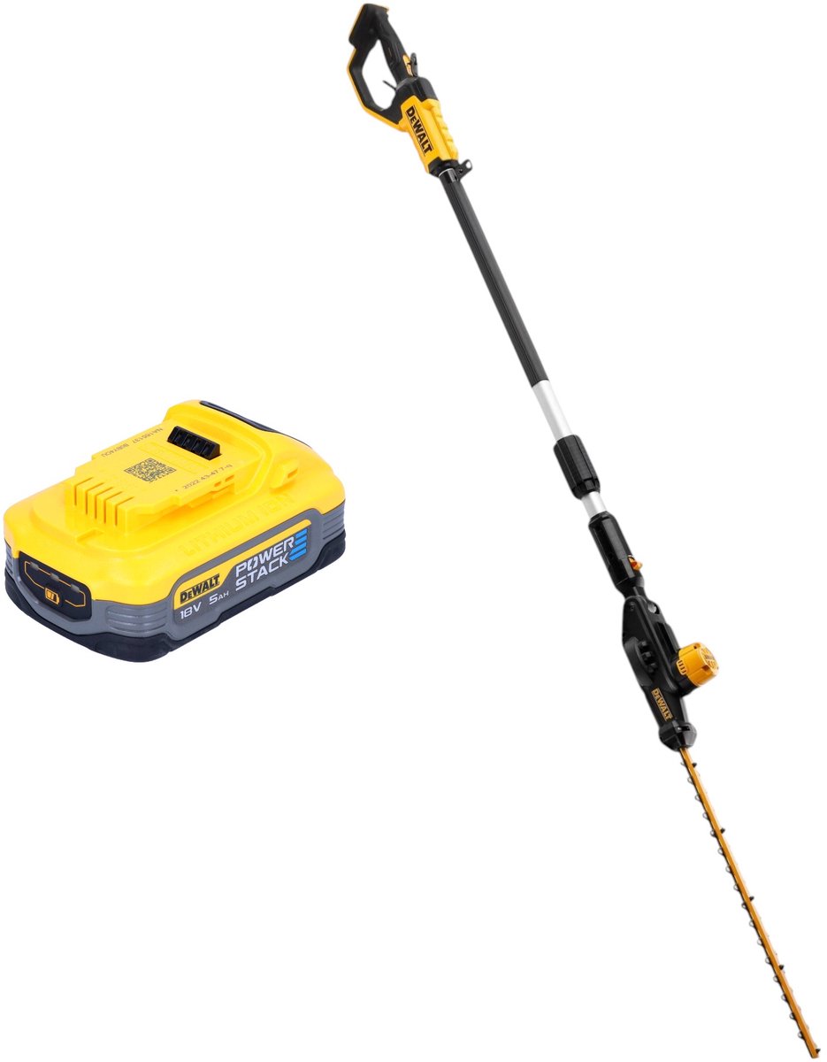DeWalt DCMPH 566 N accu heggenschaar 18 V 55 cm + 1x Powerstack accu 5.0 Ah - zonder oplader