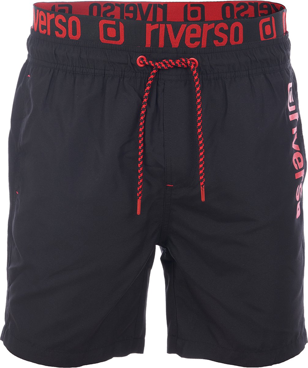 riverso Heren Short RIVBobby regular fit Zwart L Volwassenen Zwembroek met Print