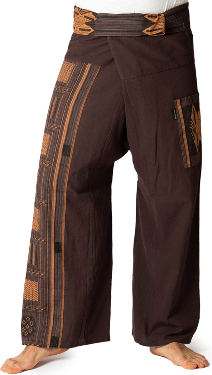 PANASIAM Thaise vissersbroek, weefpatroon, thai fisherman pants, Omslagbroek