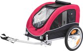 Trixie Hondenfietskar - Zwart Rood - M - <22 kg - 63x68x75/137 cm