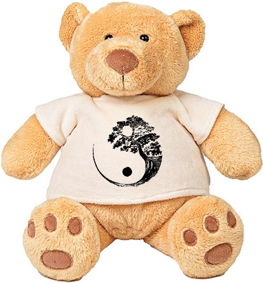 Pluche Beer Ying Yang - china - chinees - boom - bos - natuur - knuffel - kado - beertje