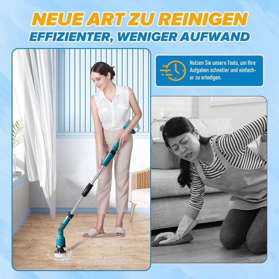 Accu-reinigingsborstel voor Makita 18V, 800W elektrische
