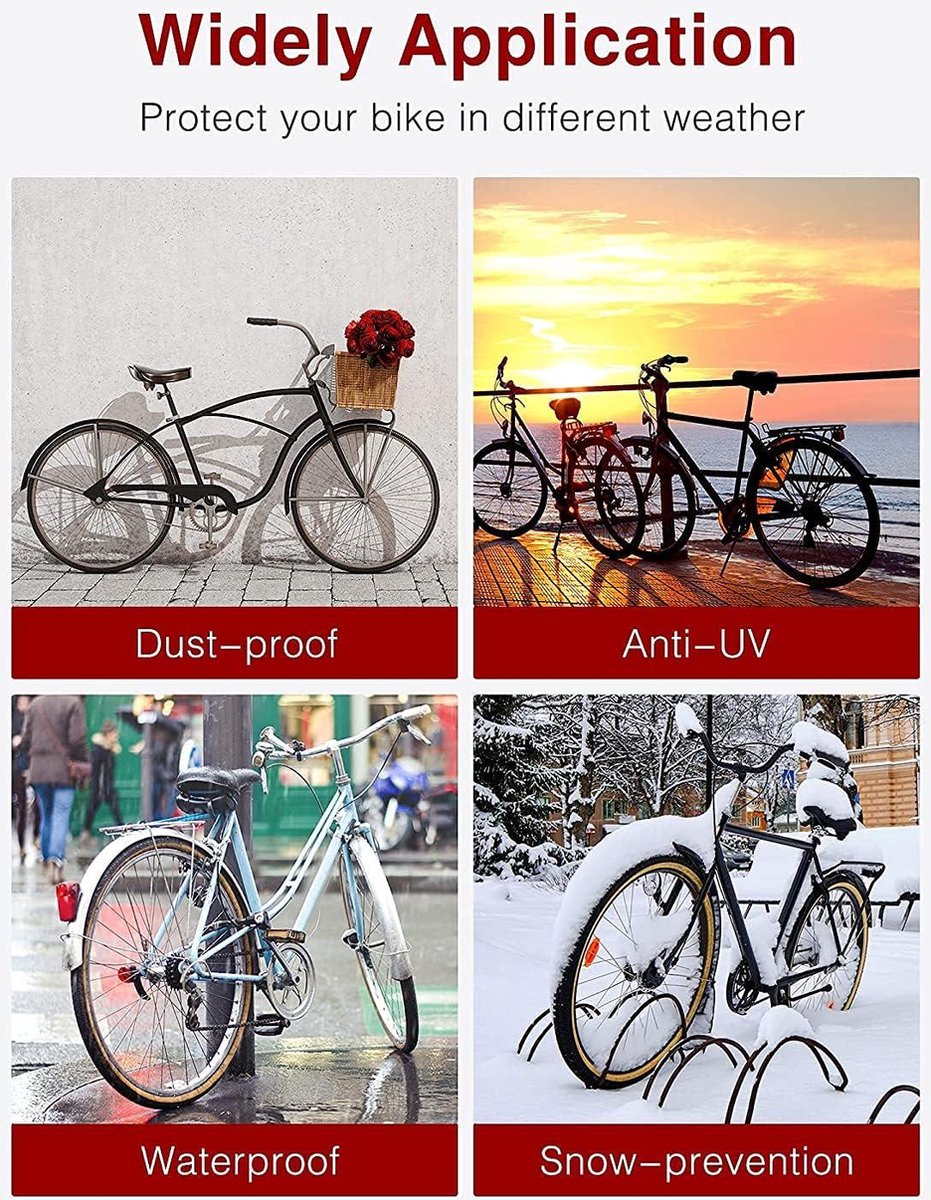 Fietshoes grote nylon/Oxford waterdicht fiets motorfiets sneeuwregen 200 x 110 x 70 cm met content
