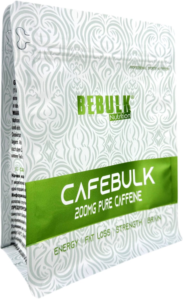 Goedkoopste Cafeine Poeder - BeBulk Nutrition 200g Neutraal
