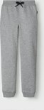 Grijze joggingbroek met zwarte veter en boorden.