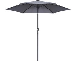 Oviala - Rechte parasol van 3m in antracietgrijs aluminium - Matera