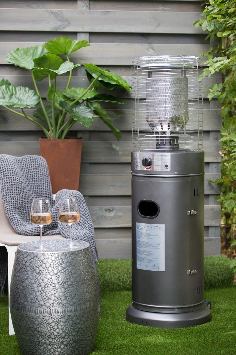 Sunred - COMBIDEAL - Heater & Hoes - Propus - Gas lijn - Grijs - Staand model - Terrasverwarmer - Gas - 10000 W - Verschillende standen - Piezo ontsteking - Gas heater - Compleet: incl. gasdrukregelaar & slang – foto 2