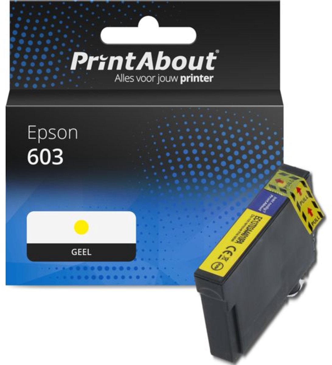 PrintAbout Huismerk Epson 603 (C13T03U44010) Inktcartridge Geel