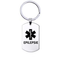 Sleutelhanger | Tag | RVS | Zilver | Epilepsie