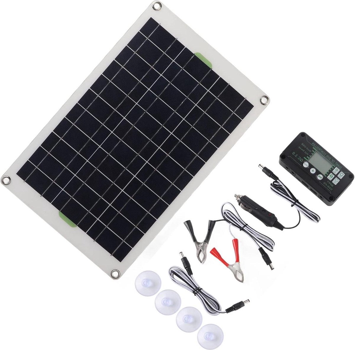 Oplader op zonne-energie voor zonnepaneel 30A 50W - Draagbaar voor RV-boot .