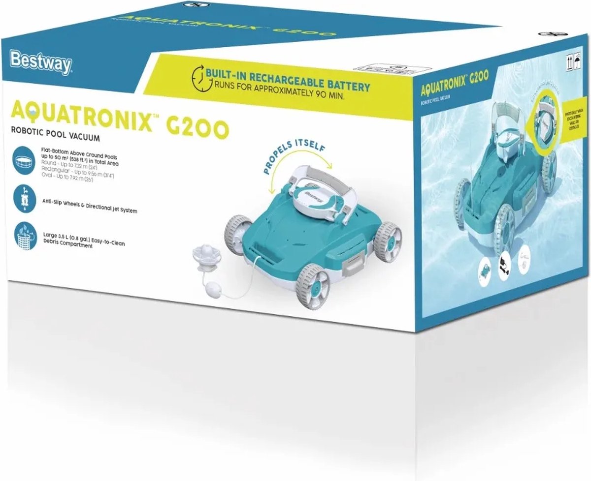 Bestway - Automatische Zwembadreiniger - Snoerloos - Litiumbatterij - 3.5L Capaciteit