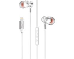 Oordopjes – Geschikt voor iPhone met Lightning Wit – Oortjes met Draad LS 726 – oortjes Magnetische sluiting Voor iPhone SE 2022 /12 Pro / 13 Pro/ 13 Pro max/ 14 / 14 Pro / 14 Pro max /11/11 Pro/7/8/8 Plus/X/XR. XS/SE