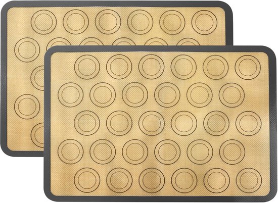 2 stuks Swiss Roll Cake Mat Swiss Roulade Siliconen Bakplaat Roll Mat Siliconen Roll Mat Swiss 30.5 * 25.8 cm Herbruikbaar voor Pizza Koekjes Grillen Bakker Feestdagen Banket Koekjes Macarons Taarten