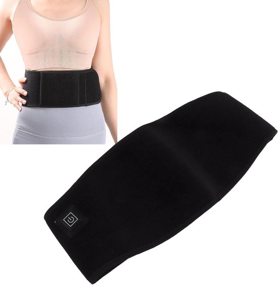 Lendenriem voor dames, winter, gebreide riem, kasjmier, anti-kou, warm, elastische riem, warmhoudend, houdt warmte vast op de rug, nieren, buik, ondersteuning voor de onderrug, verlicht pijn (zwart