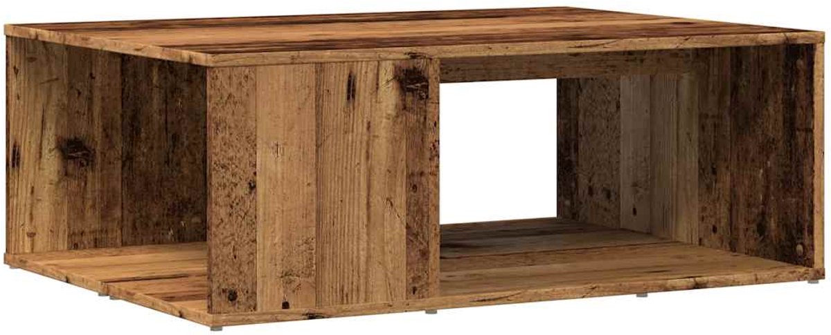 vidaXL - Salontafel - Zwart - Bewerkt hout - 85 x 55 x 31 cm | Leen Bakker