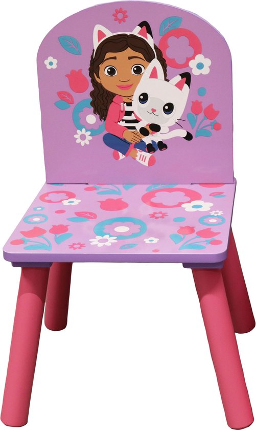 Gabby’s Poppenhuis Kindertafel en Stoeltjes - Montessori Kinderstoelen - Tekentafel Kinderen - Tafel en 2 Stoelen - Kindermeubels van Hout - Peuter Stoel met Tafel van Furnidex Kids — afbeelding 3