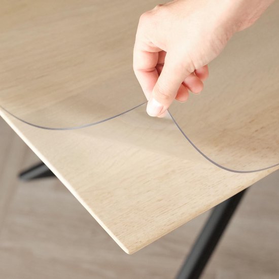 TRENTE - Nappe transparente 2mm - Protège table transparent - 120cm x 210cm