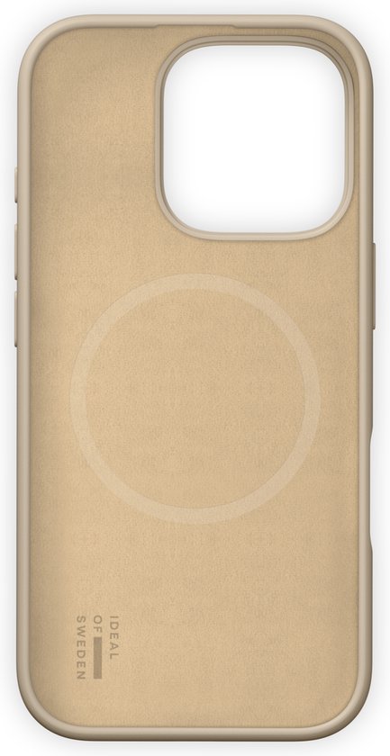 iDeal of Sweden Coque en silicone avec anneau magnétique pour iPhone 16 Pro Max Beige