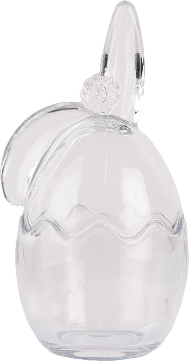 Clayre & Eef Glazen potje Ei 9x8x17 cm Transparant Glas
